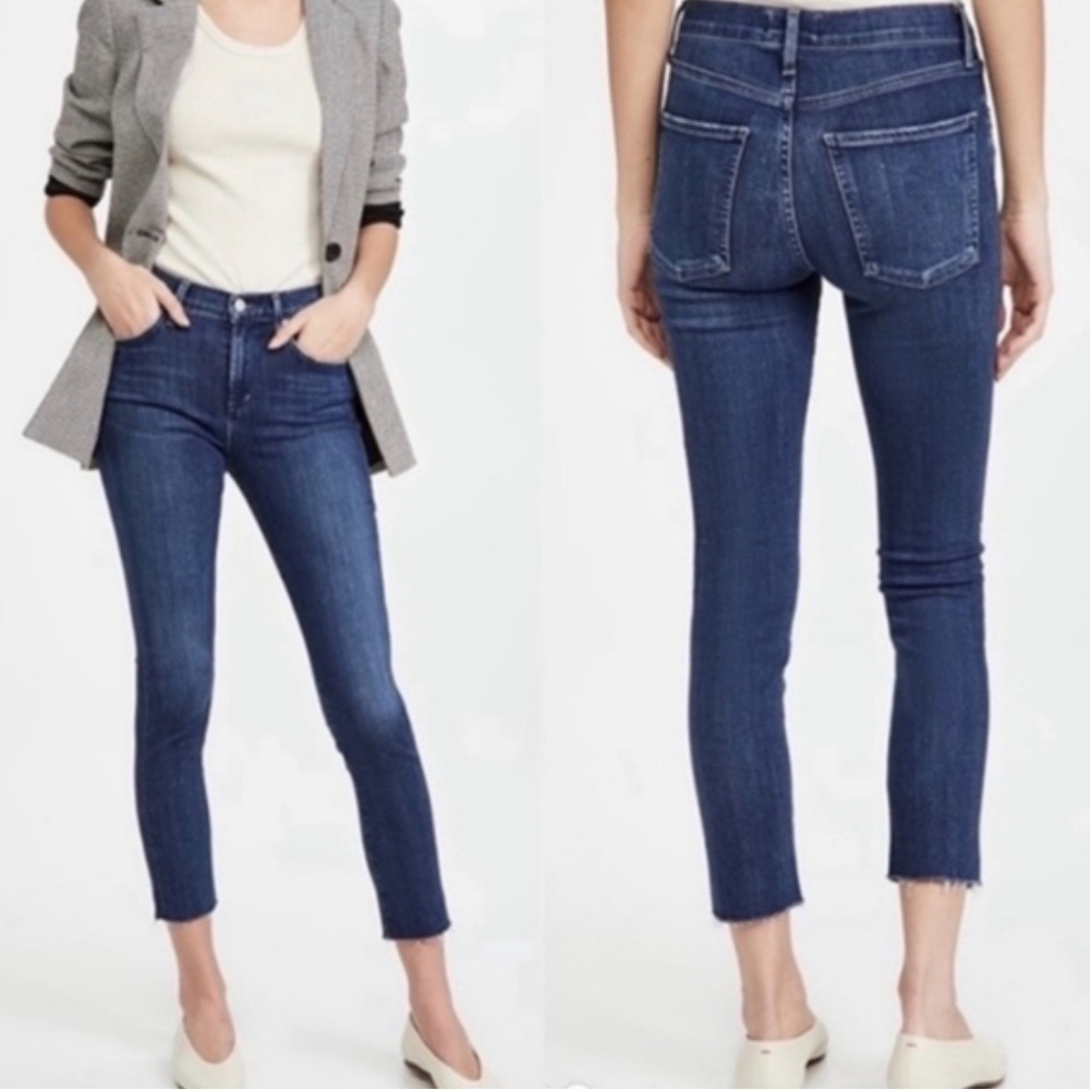 AGOLDE Sophie High Rise Raw Hem Skinny Jeans